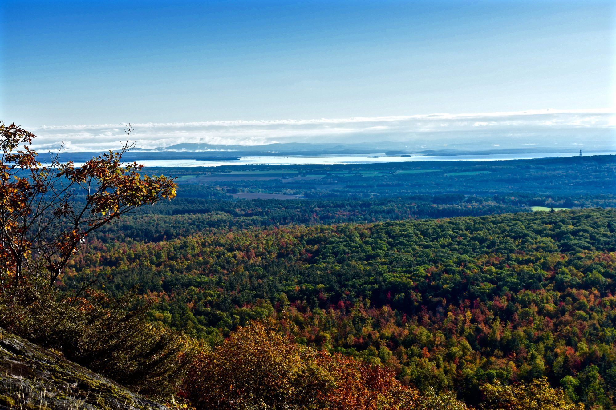 View of Lake Champlain Valley in the Fall