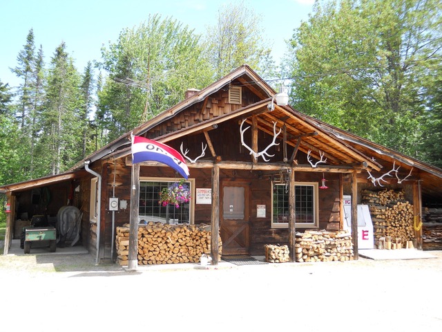 Vintage Adirondack Cabin & Unique Commercial Shop on Blue ...