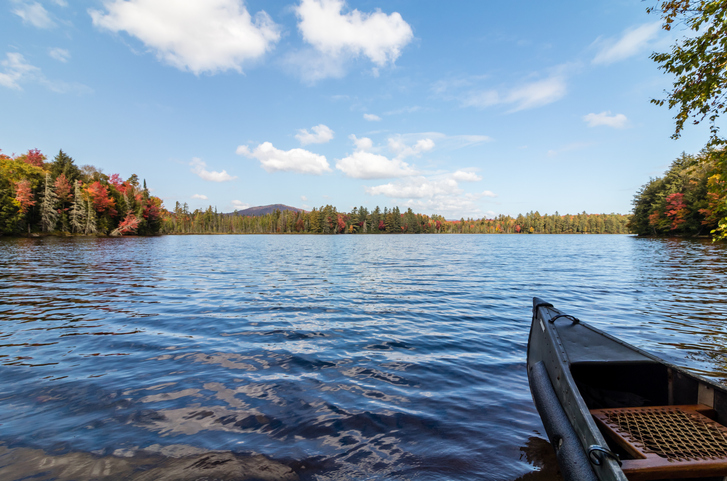 canoe on Adk lake